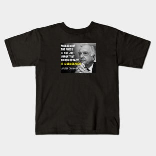 freedom of the press - walter kronkite Kids T-Shirt